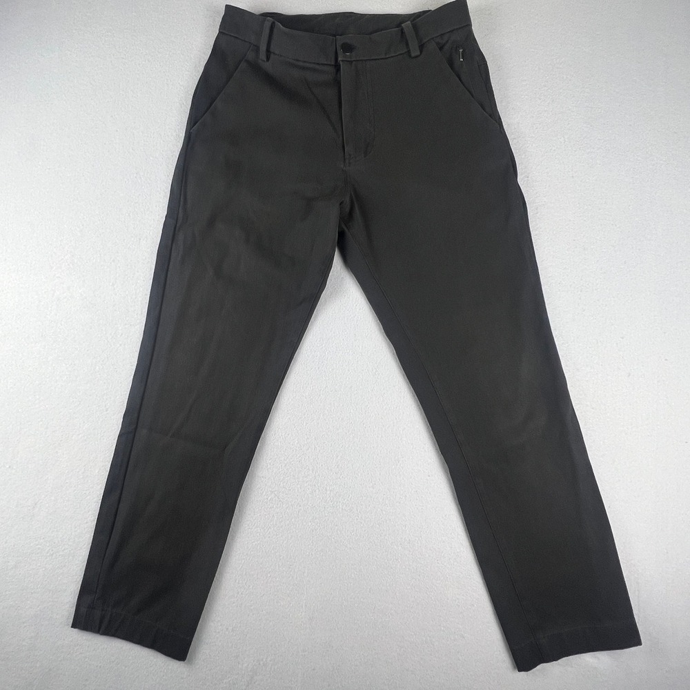 Lululemon Commission Slim-Fit Pant Mens 30 Black Technical Chino Casual Trousers